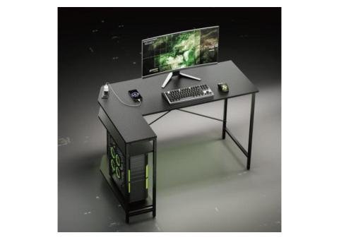 GMD19-2 Economy L-Shaped Gaming Desk with Power Strip