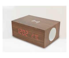 Wireless Charger with Bluetooth Speaker | 5-in-1 Smart Clock
