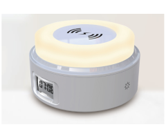 Desktop Wireless Charging Station | 4-in-1 Clock & Nightlight