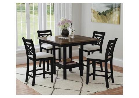 ALDEN Counter Height Dining Table and 4 Chairs - 2/2