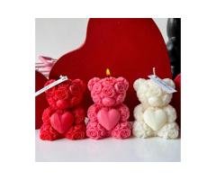 Rose Teddy Candle