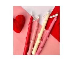 Heart Taper Candles (Pair)