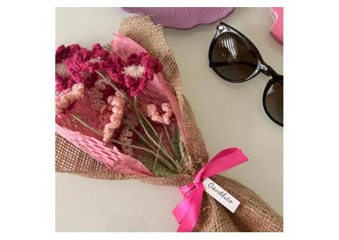 Pink Stitches – Crochet Bouquet by Candlico