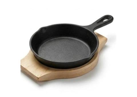 Sizzler Skillet 6.25" with Wood Base