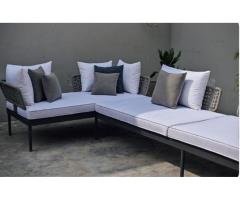 Checkered L-shape Sofa