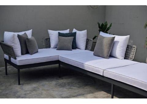 Checkered L-shape Sofa - 2/2