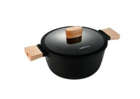 Lotte Titanium Extreme Rock Black Crystal Non-stick Soup Pot