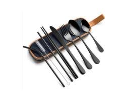 Piece Travel Utensil Set: Stylish Eco-Friendly Cutlery