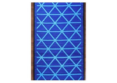 Blue with Linear Pattern Outdoor Runner