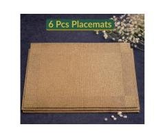 Luxury Placemats – Light Brown Jute Design