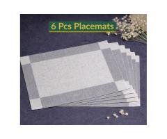 Vinyl Table Runner – Classic White & Golden Floral Design