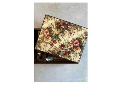 Luxury Engraved Cutlery Box – Gardenia Design
