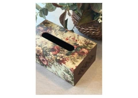 Luxury Engraved Tissue Box – Gardenia Collection - 2/2