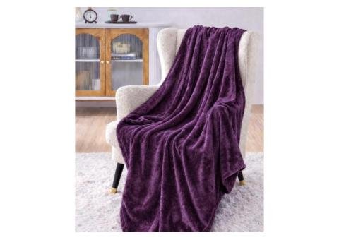 Purple Fleece Throw Blanket