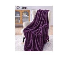 Purple Fleece Throw Blanket