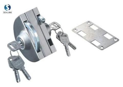 Glass Door Double Lock – Semi Circle Head Inside & Outside Open Single Lock