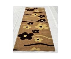 3 ft x 7 ft Persian Rug - Isfahan Bloom Collection - Brown Floral Runner
