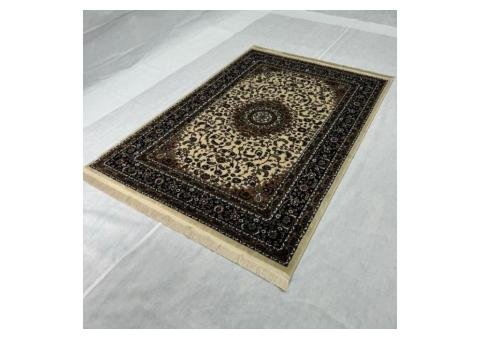 Luxurious Turkish Garnet Area Rug - Intricate Medallion Design, Size 5 ft x 8 ft - 2/2