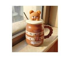 Teddy Face Lid Mug