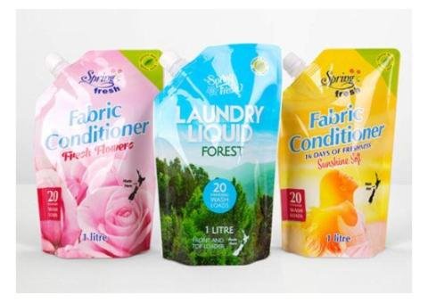 Stand Up Pouch with Corner Spout