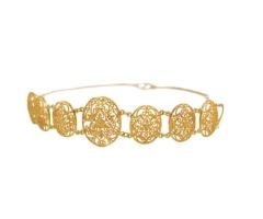 Taarkashi Oval Discs Choker – Gold Plated