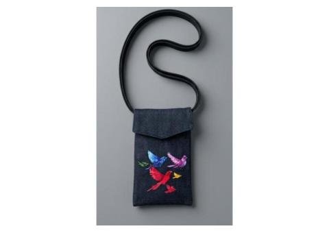 Stylish Denim Crossbody Phone Bag