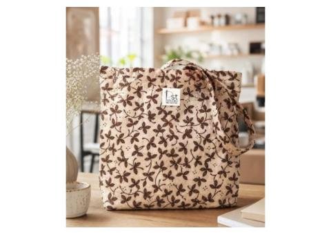 Premium Floral Cotton Tote Bag