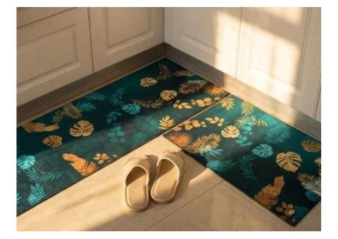 Elegant Sea Green Anti Slip Mat Set Benefits