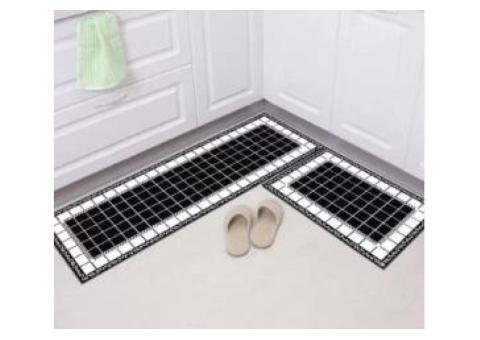 Stylish Square Pattern Anti Slip Mat Set