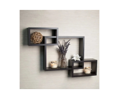 Stylish 3-Cube Intersecting Wall Shelf – Modern Storage & Décor Solution